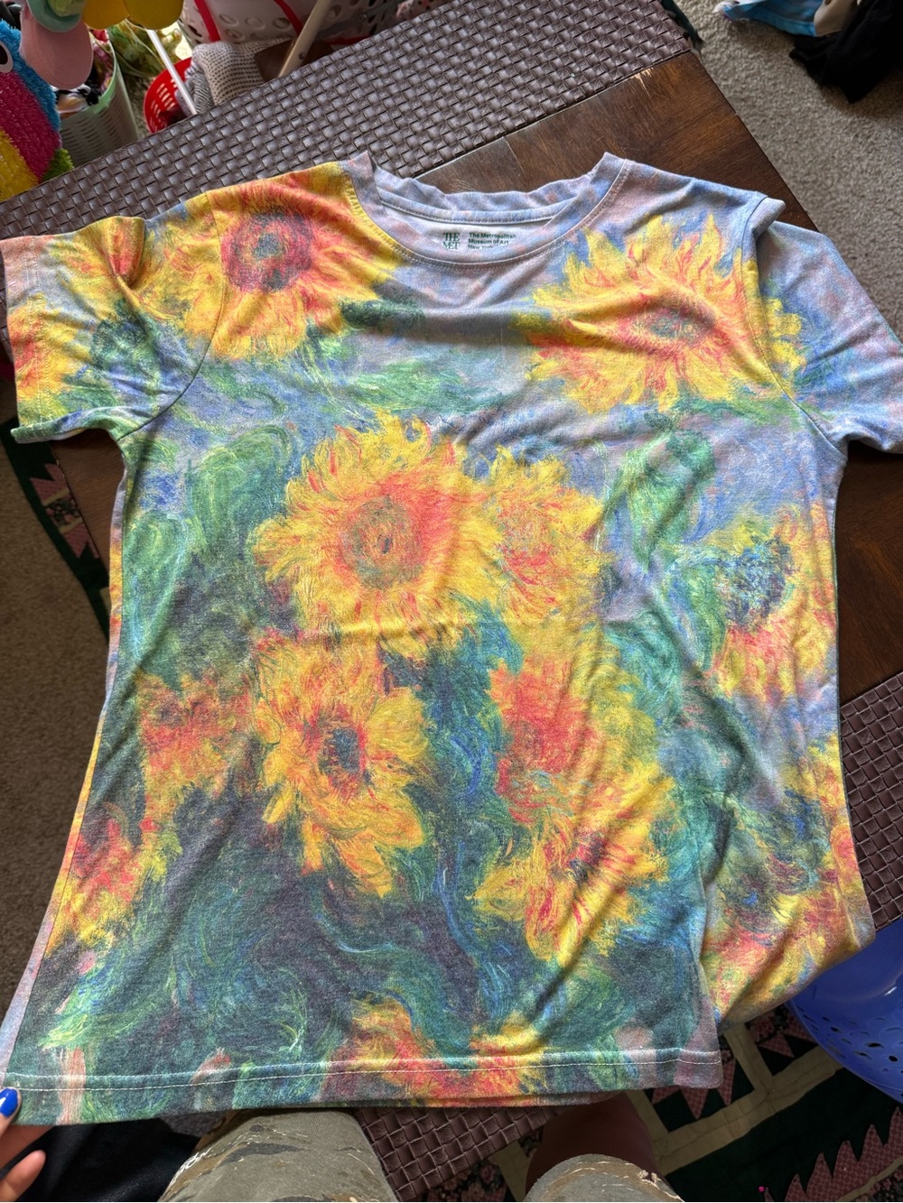 Monet Metropolitan museum of art Sunflower Print Short Sleeve Tee - Multicolor